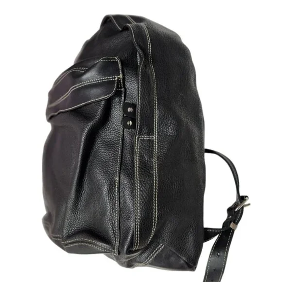 Men's Roots Pebbled Leather Backpack - Picture 3 of 15